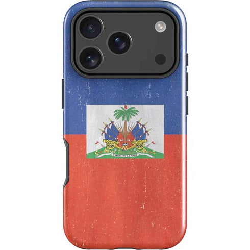 Haiti Flag Distressed iPhone 18 Pro Max Impact Case