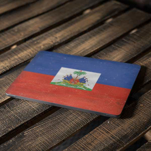 Haiti Flag Distressed Apple MacBook Air Skin