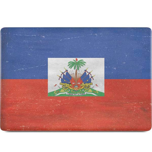 Haiti Flag Distressed MacBook Skins