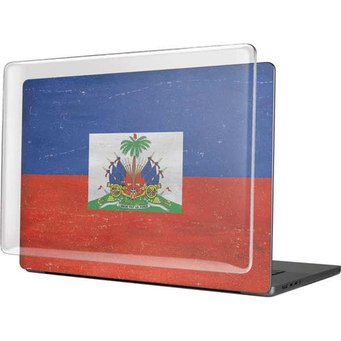 Haiti Flag Distressed MacBook Cases