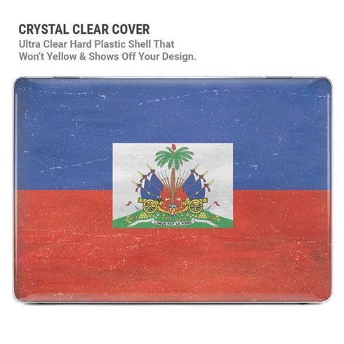 Haiti Flag Distressed MacBook Cases
