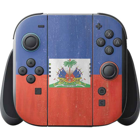 Haiti Flag Distressed Nintendo Switch 2 (2025) with Joy-Con Skin