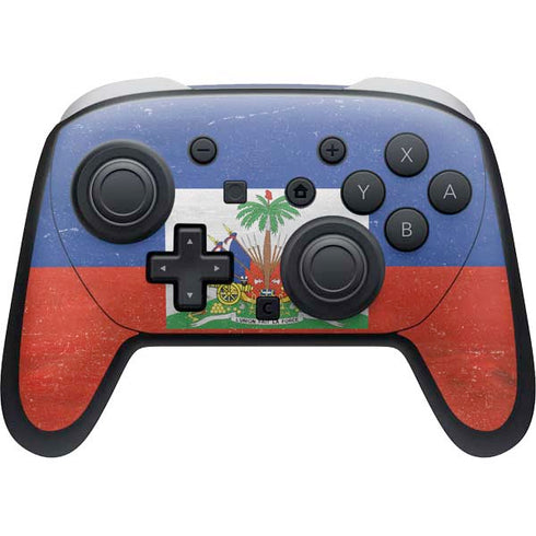 Haiti Flag Distressed Nintendo Switch 2 (2025) Pro Controller Skin