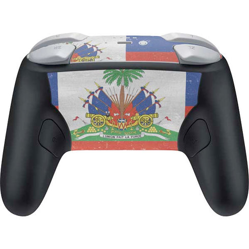 Haiti Flag Distressed Nintendo Switch 2 (2025) Pro Controller Skin