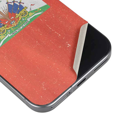 Haiti Flag Distressed Pixel 9 Pro XL Skin