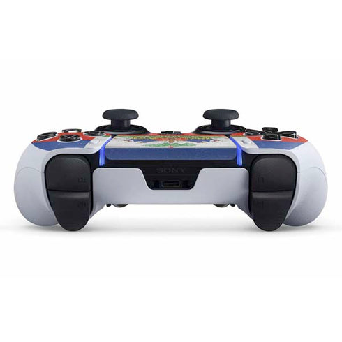 Haiti Flag Distressed PS5 DualSense Edge Pro Controller Skin