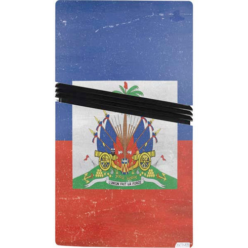Haiti Flag Distressed PS5 Pro Console Skin