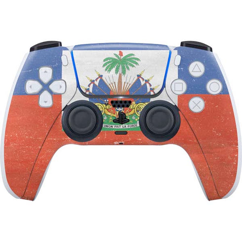 Haiti Flag Distressed PlayStation PS5 Skins