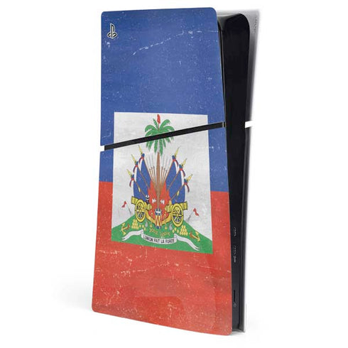 Haiti Flag Distressed PlayStation PS5 Skins