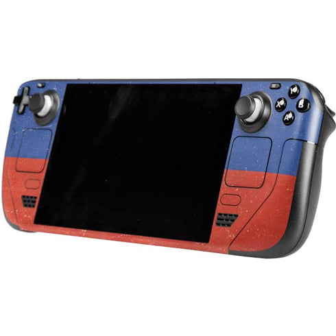 Haiti Flag Distressed Steam Deck Handheld Gaming Computer Skin