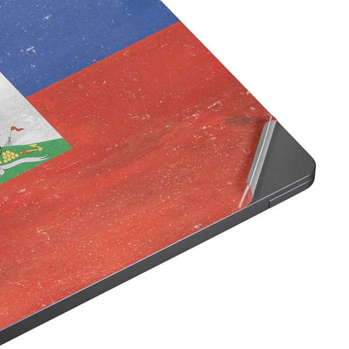Haiti Flag Distressed Surface Laptop 7 13.8in Skin