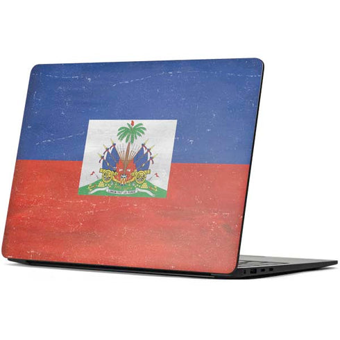 Haiti Flag Distressed Surface Laptop 7 15in Skin