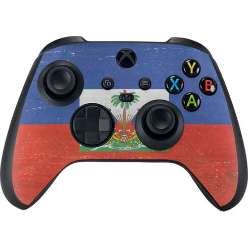 Haiti Flag Distressed Xbox Series X Controller Skin