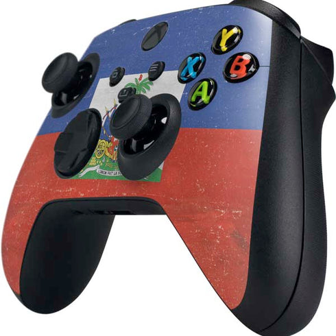 Haiti Flag Distressed Xbox Series X Controller Skin