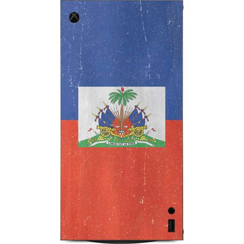 Haiti Flag Distressed XBox Series X Digital Edition Console Skin