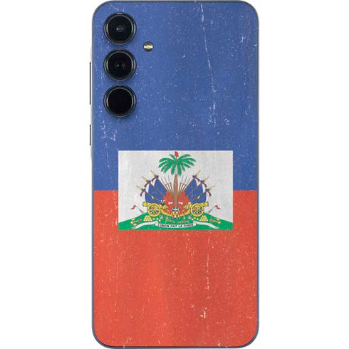Haitian Flag Distressed Galaxy A36 5G Skin
