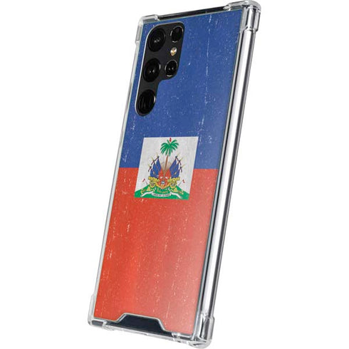 Haitian Flag Distressed Galaxy S23 Ultra Clear Case