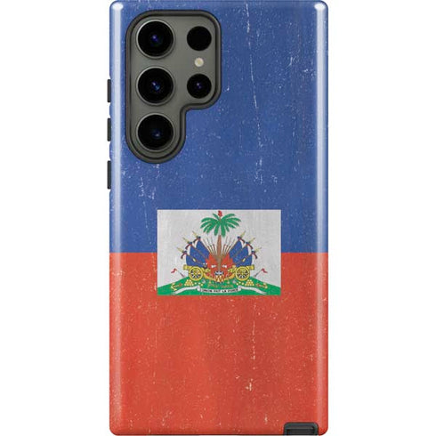 Haitian Flag Distressed Galaxy S23 Ultra Pro Case