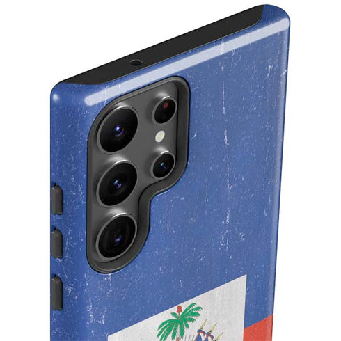 Haitian Flag Distressed Galaxy S23 Ultra Pro Case