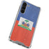 Haitian Flag Distressed Galaxy S24 FE Clear Case