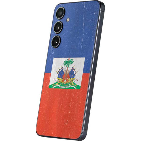 Haitian Flag Distressed Galaxy S25 Plus Skin
