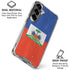 Haitian Flag Distressed Galaxy S26 Plus Clear Case