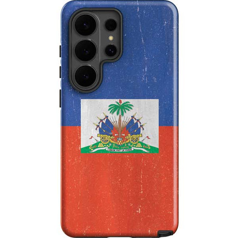 Haitian Flag Distressed Galaxy S26 Ultra Impact Case