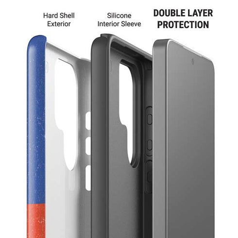 Haitian Flag Distressed Galaxy S26 Ultra Impact Case