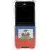 Haitian Flag Distressed Galaxy Z Flip6 Clear Case