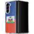 Haitian Flag Distressed Galaxy Z Fold5 5G Clear Case