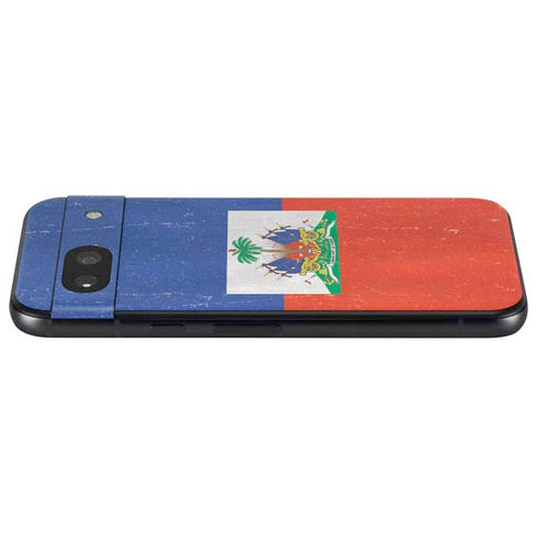 Haitian Flag Distressed Google Pixel 8a Skin