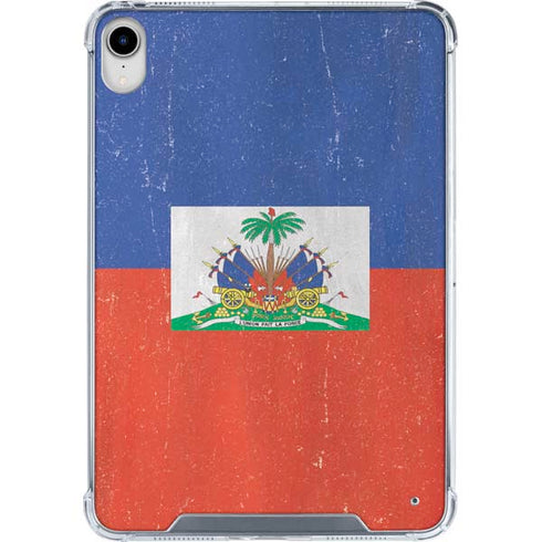 Haitian Flag Distressed iPad 11th Gen (2025) Clear Case