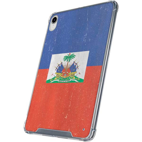 Haitian Flag Distressed iPad 11th Gen (2025) Clear Case