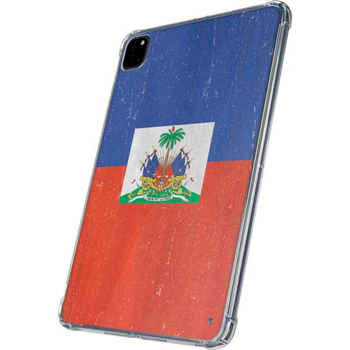Haitian Flag Distressed iPad Pro 11in (2024) Clear Case