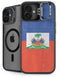 Haitian Flag Distressed iPhone 16 Kickstand Case