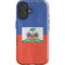 Haitian Flag Distressed iPhone 16 Plus Impact Case