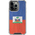 Haitian Flag Distressed iPhone 16 Pro Clear Case