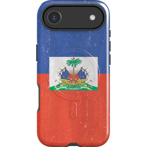 Haitian Flag Distressed iPhone 17 Air Magsafe Impact Case