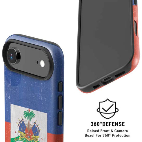 Haitian Flag Distressed iPhone 17 Air Magsafe Impact Case