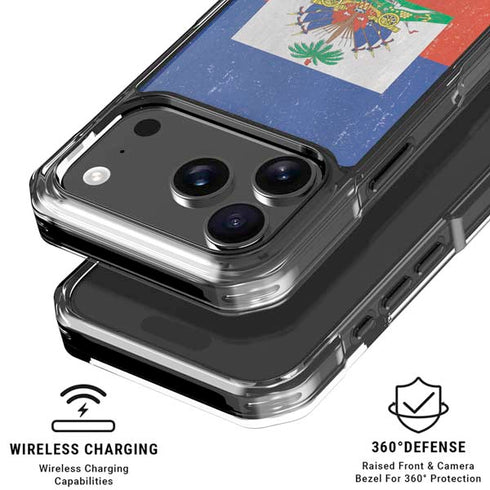 Haitian Flag Distressed iPhone 17 Pro MagSafe Case