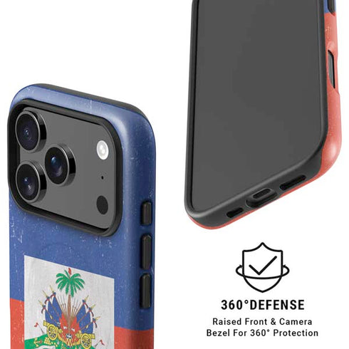 Haitian Flag Distressed iPhone 17 Pro Magsafe Impact Case