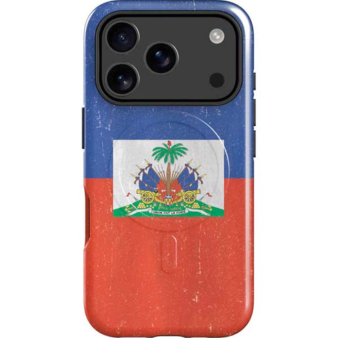Haitian Flag Distressed iPhone 17 Pro Max Magsafe Impact Case