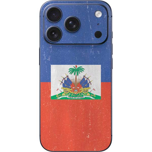 Haitian Flag Distressed iPhone 17 Pro Max Skin