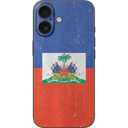 Haitian Flag Distressed iPhone 17 Skin
