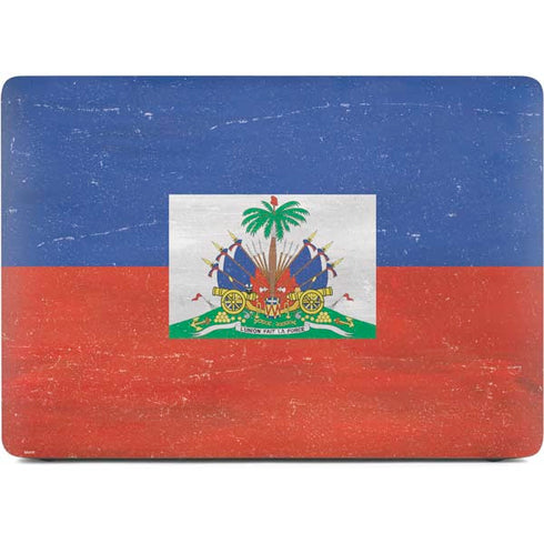 Haitian Flag Distressed Apple MacBook Air Skin