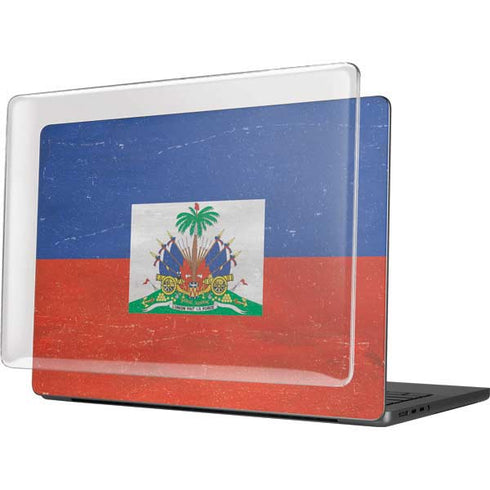 Haitian Flag Distressed MacBook Pro 14in (2021-24) Case plus Skin