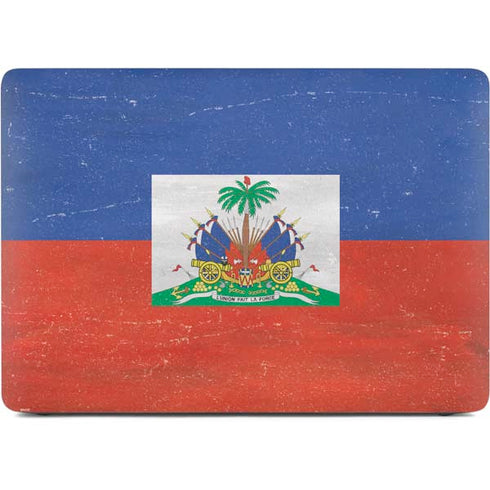 Haitian Flag Distressed Apple MacBook Pro 16-inch Skin