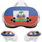 Haitian Flag Distressed Meta Quest 3S Skin