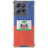 Haitian Flag Distressed Moto G 5G (2025) Clear Case