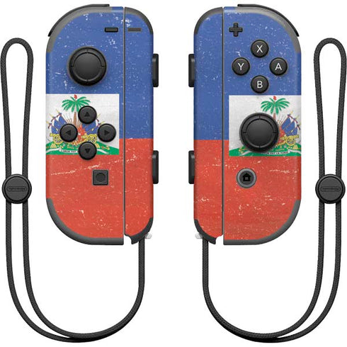 Haitian Flag Distressed Nintendo Skins